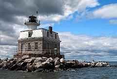 Penfield Reef Lighthouse Built on Dangerous Rocky Reef